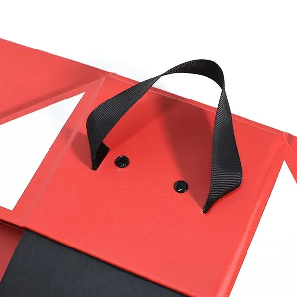 Collapsible Cardboard Single Wine Bottle Gift Box Tote