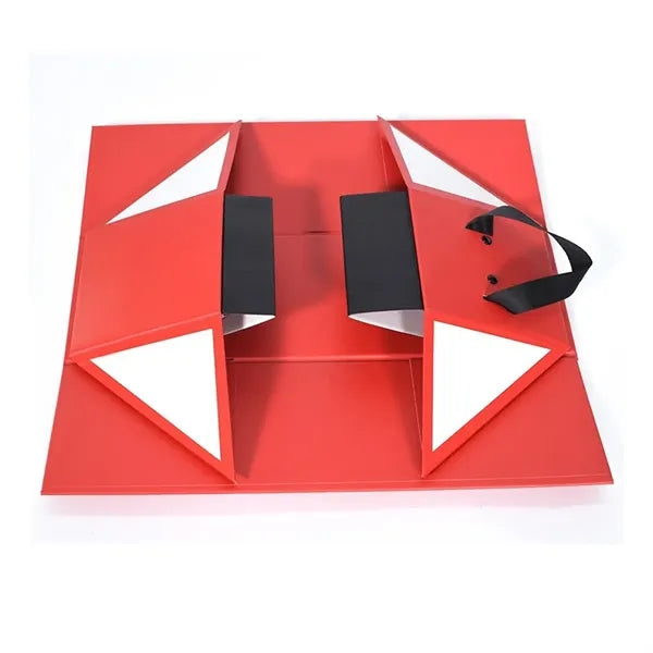 Collapsible Cardboard Single Wine Bottle Gift Box Tote