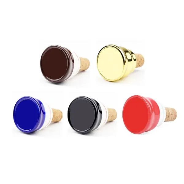 Imprinted Wine Stopper with Cork Base