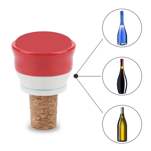 Imprinted Wine Stopper with Cork Base