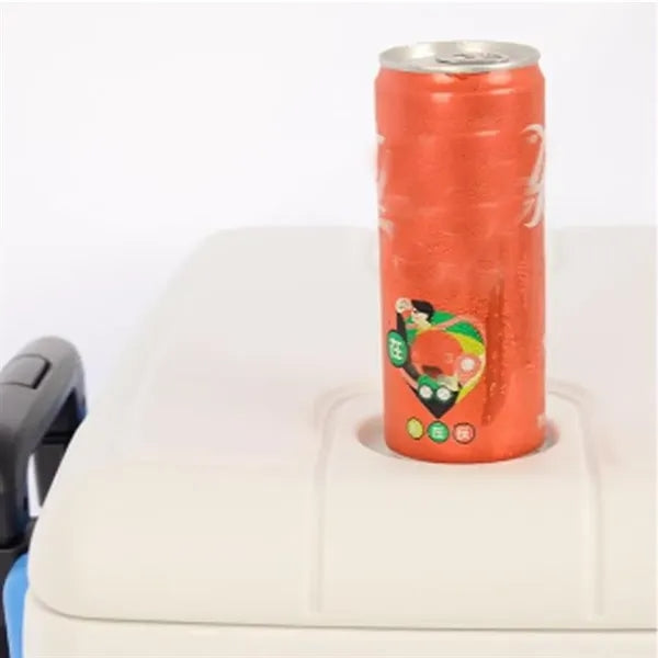30L Hard Shell Rolling Cooler Ice Chest With Wheels