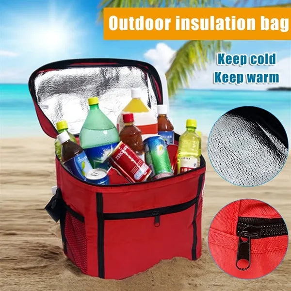 Large Capacity Portable Insulated Picnic Cooler Lunch Bag