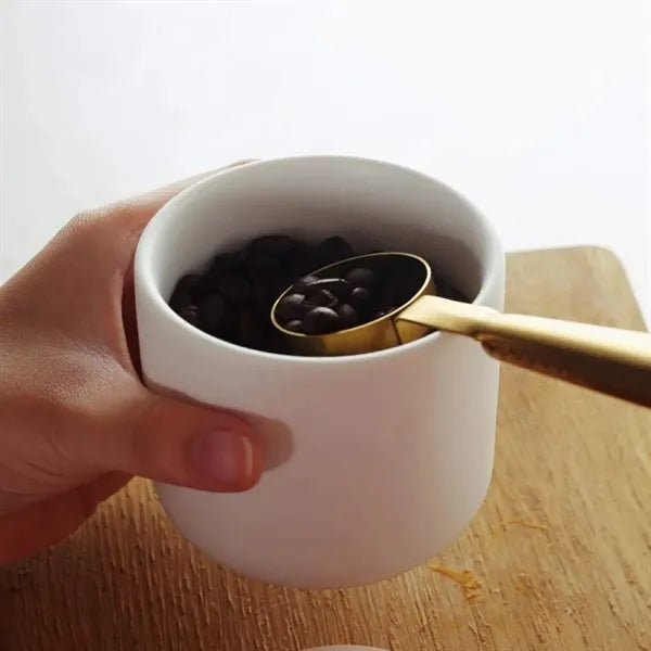 Minimalist Ceramic Airtight Kitchen Canister with Bamboo Lid