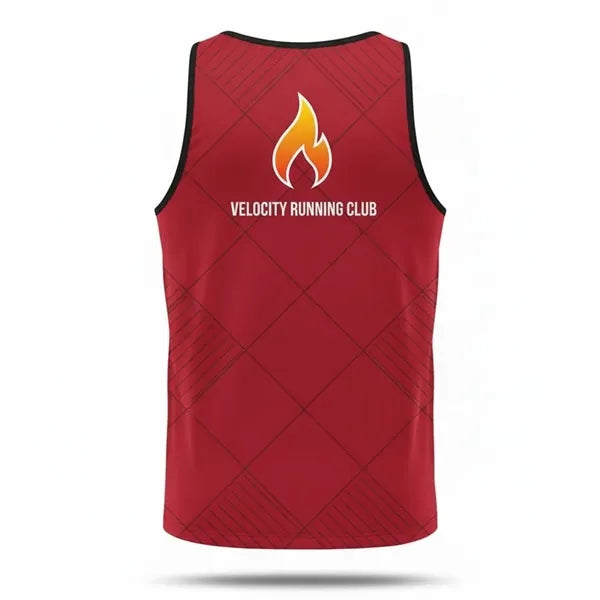 Spun Polyester Cotton Touch Athletic Tank Top Sublimated
