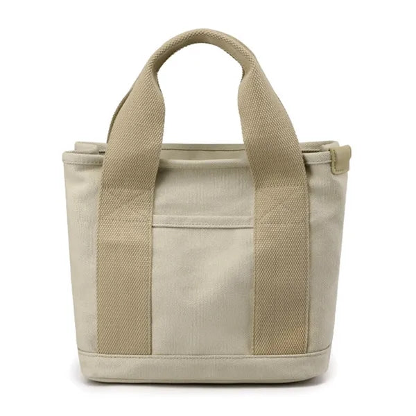 Durable Canvas Tote Bag with Multi-Layered Design