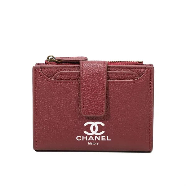 Compact Wallet and Card Holder for Women with Zipper Coin Po