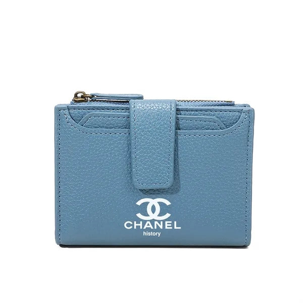 Compact Wallet and Card Holder for Women with Zipper Coin Po