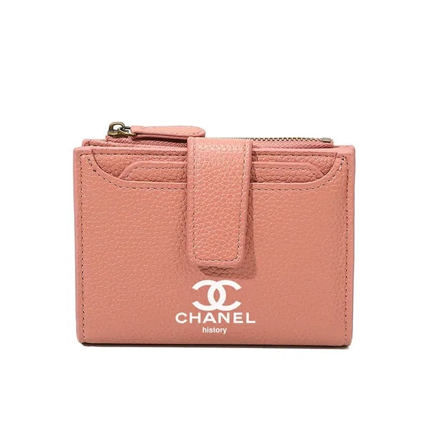 Compact Wallet and Card Holder for Women with Zipper Coin Po