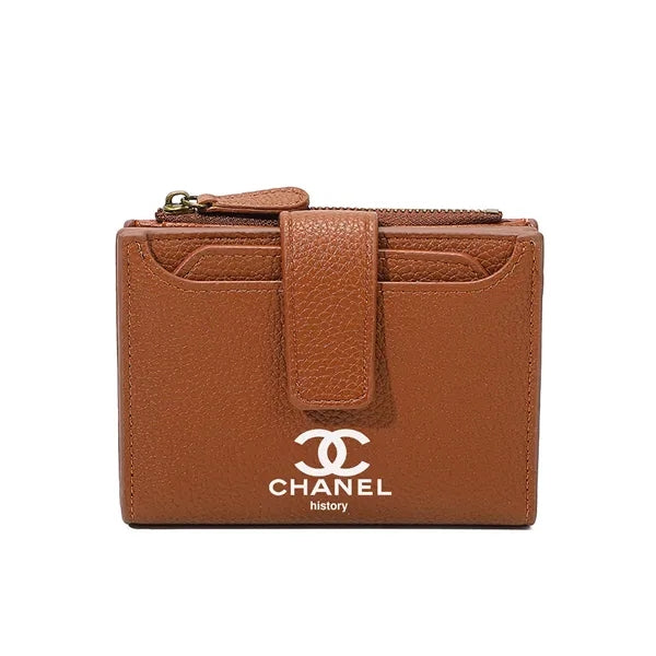 Compact Wallet and Card Holder for Women with Zipper Coin Po