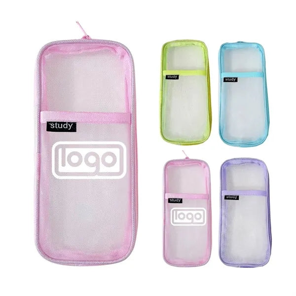 Simple Transparent Mesh Pen Bag