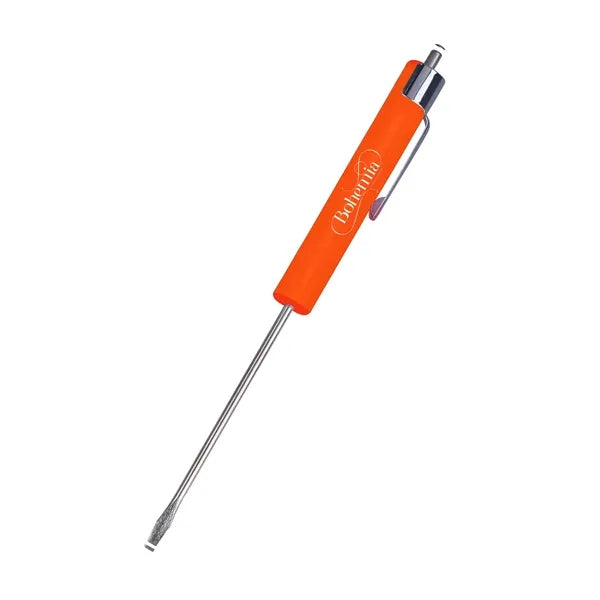 Compact Flathead Pocket Pen Screwdriver + Magnetic Top
