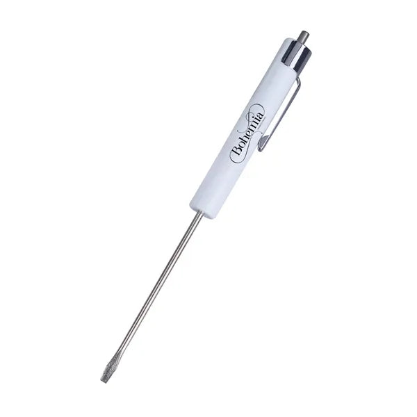 Compact Flathead Pocket Pen Screwdriver + Magnetic Top