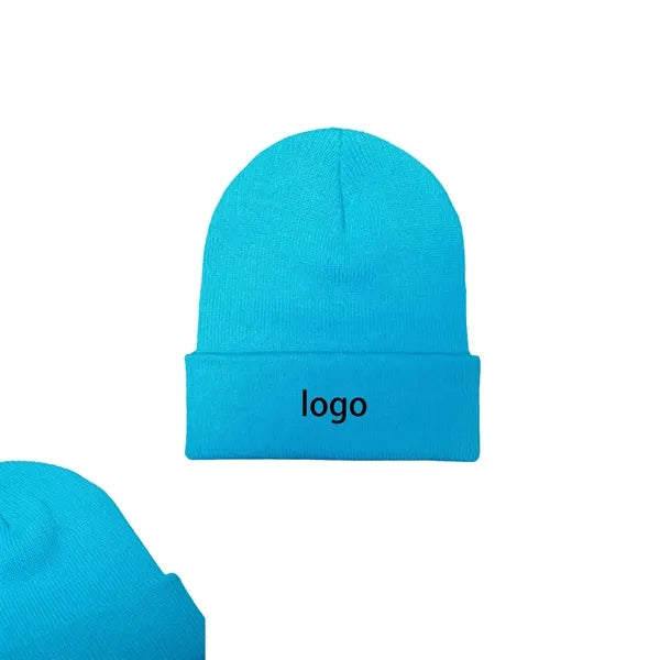 Acrylic Knit Beanie Winter Warm Headwear