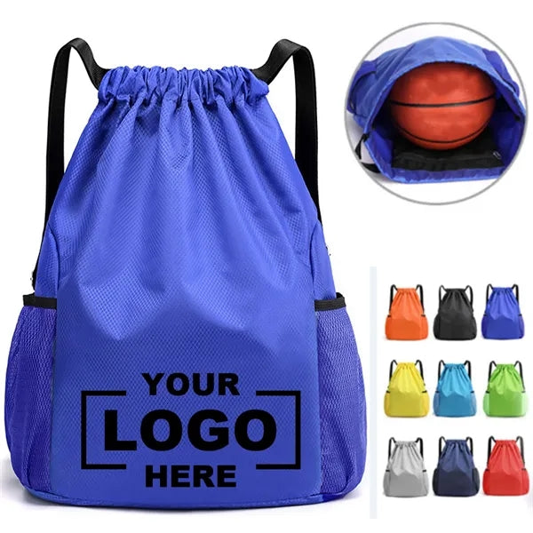 Classic Polyester Drawstring Sports Backpack