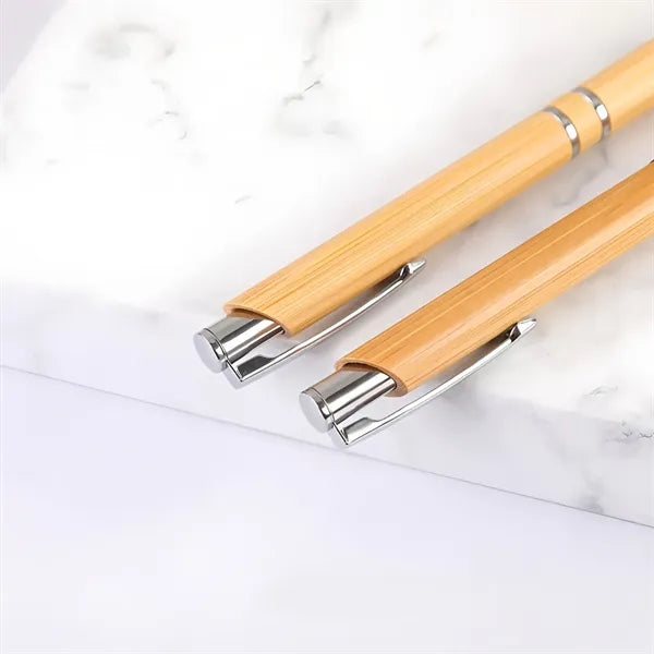 Eco-Friendly Bamboo Retractable Ballpoint Pen