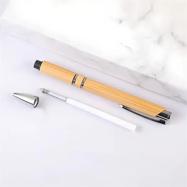 Eco-Friendly Bamboo Retractable Ballpoint Pen