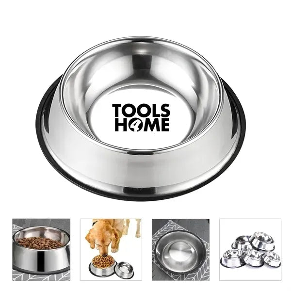 Stainless Steel Dog Bowls With Rubber Base
