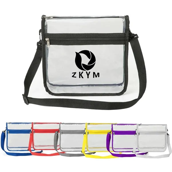 Stadium Approved Clear Transparent PVC Cross Body Bag
