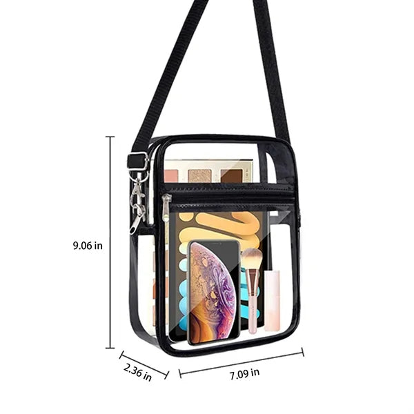 Stadium Approved Clear Transparent PVC Cross Body Bag
