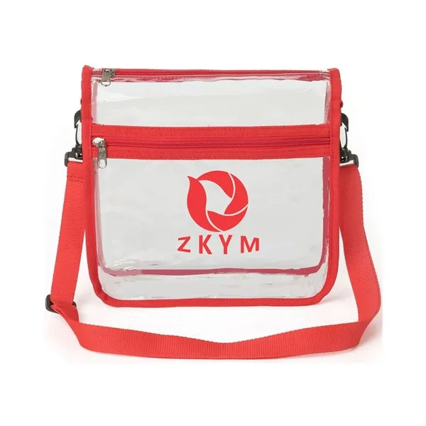Stadium Approved Clear Transparent PVC Cross Body Bag