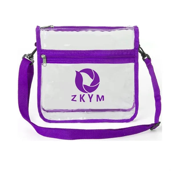 Stadium Approved Clear Transparent PVC Cross Body Bag