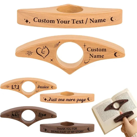 Wooden Thumb Book Page Holder