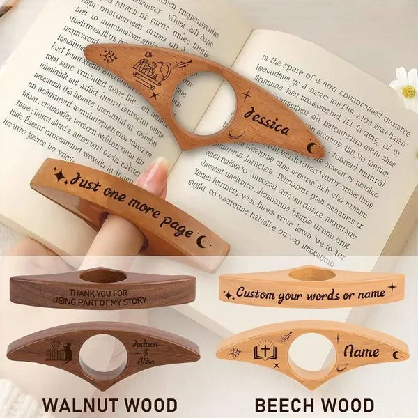 Wooden Thumb Book Page Holder