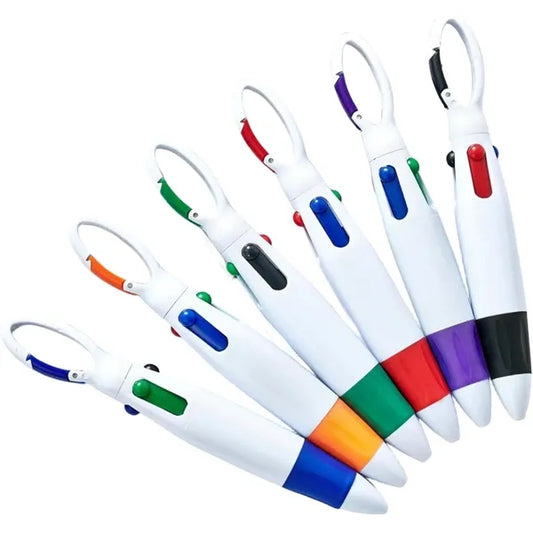 Four-color Ballpoint Pen With Buckle
