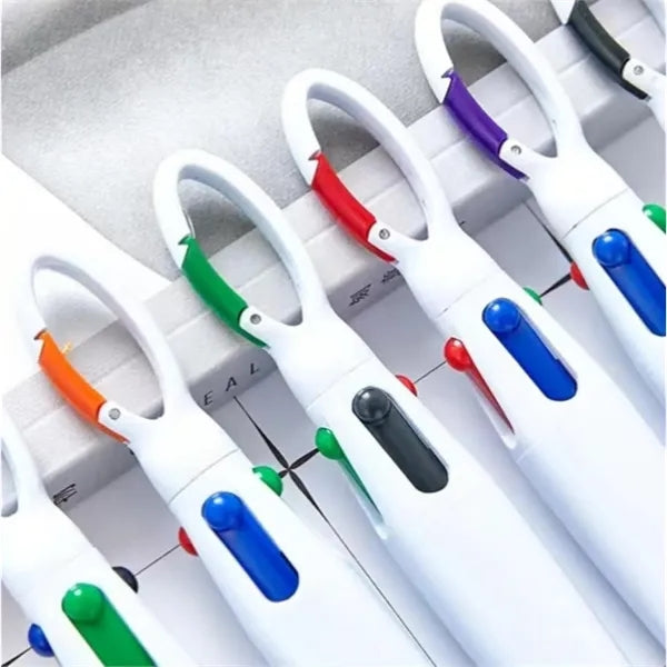 Four-color Ballpoint Pen With Buckle