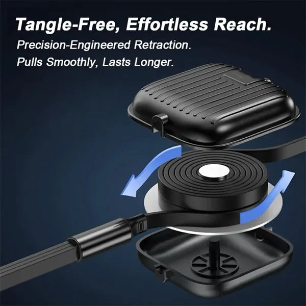 Retractable 3 in 2 Fast Charging Cables For Mobile Phones