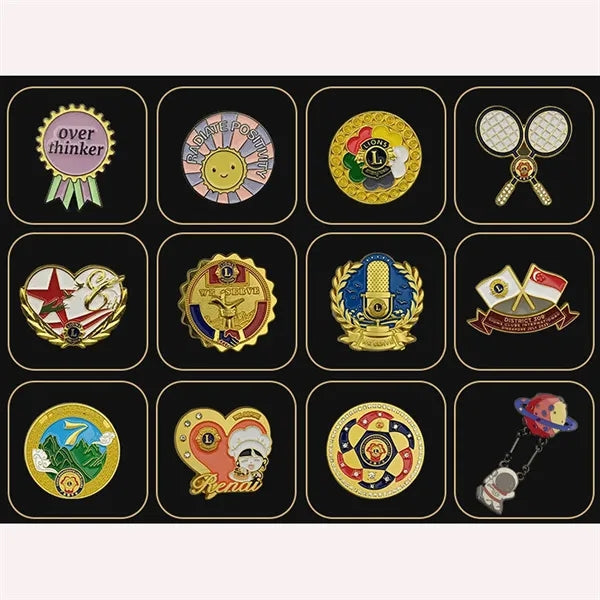 1" Cloisonne Hard Enamel Lapel Pin