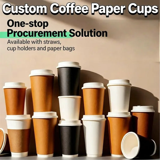 Disposable Thickened Kraft Paper Coffee Cups