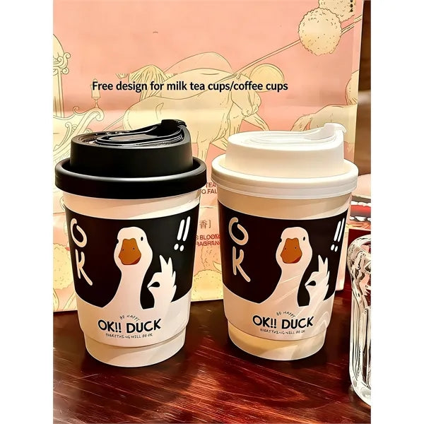 Disposable Thickened Kraft Paper Coffee Cups