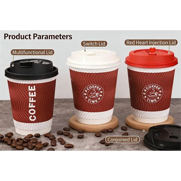 Disposable Thickened Kraft Paper Coffee Cups