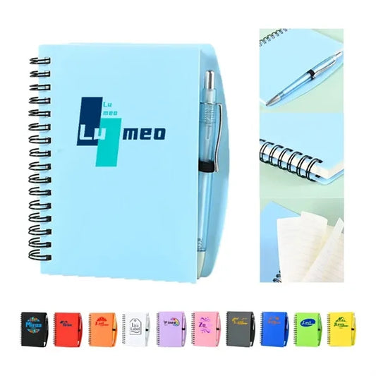 Spiral Notebook with Pen Memo Pad for School Office Travel