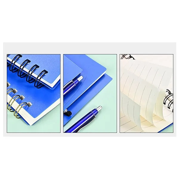 Spiral Notebook with Pen Memo Pad for School Office Travel