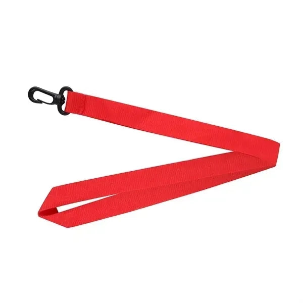 3/4" Nylon Flat Badge Holder Lanyard Strap W/ Plastic J Hook
