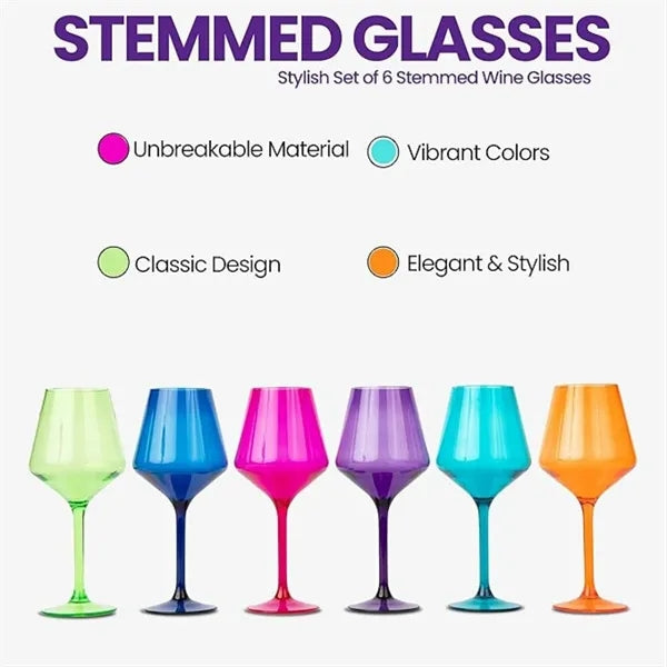 16oz Outdoor Shatterproof Plastic Wine Glasses