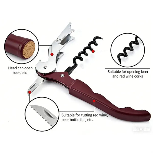 Lever-Style Multi-Function Bottle Opener