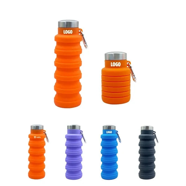 16 oz Collapsible Silicone Water Bottle