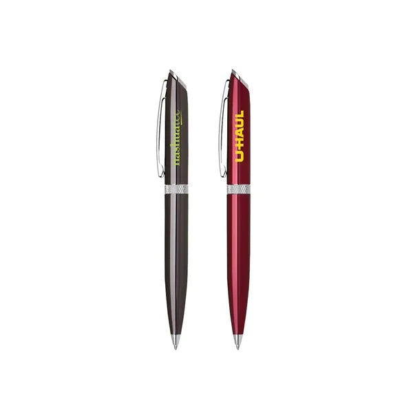 Aluminum Diamond Ballpoint Twist Metal Pen - Shiny