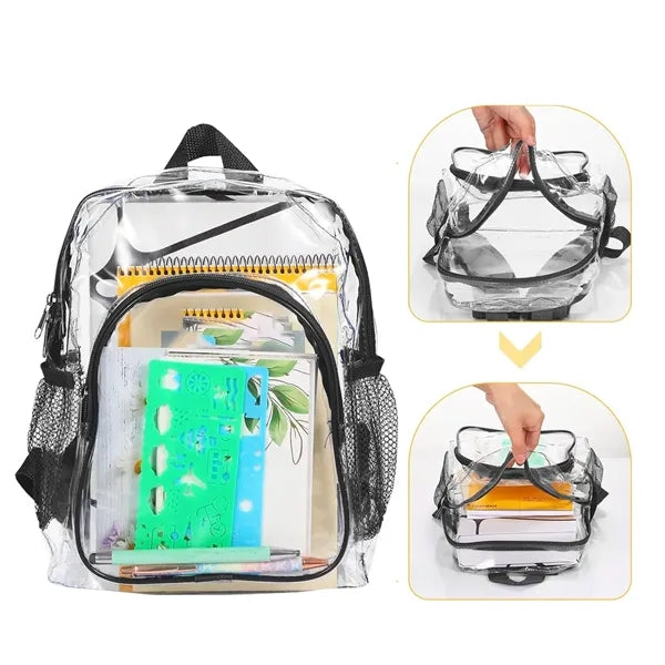 Clear PVC Mini Backpack Stadium Security Transparent Bag