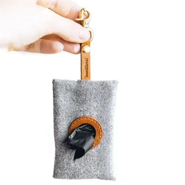 Felt Waste Bags Holder Dispenser With Poop