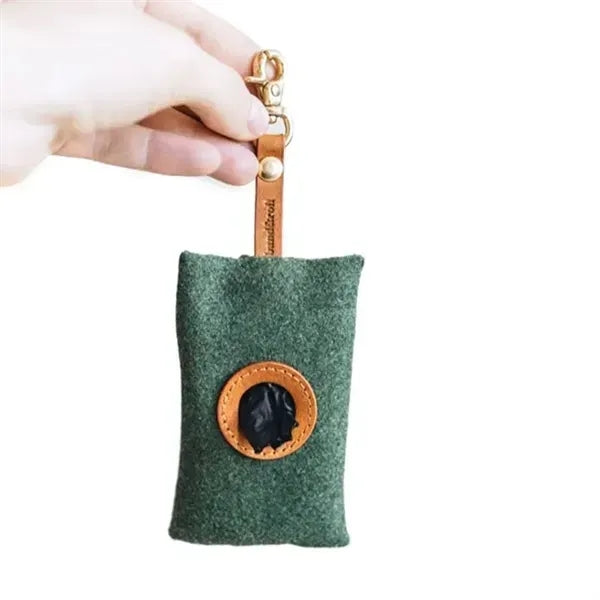 Felt Waste Bags Holder Dispenser With Poop