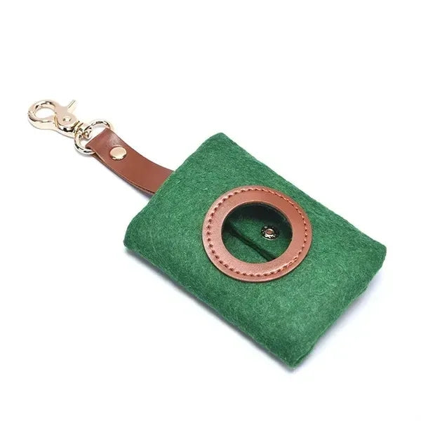 Felt Waste Bags Holder Dispenser With Poop