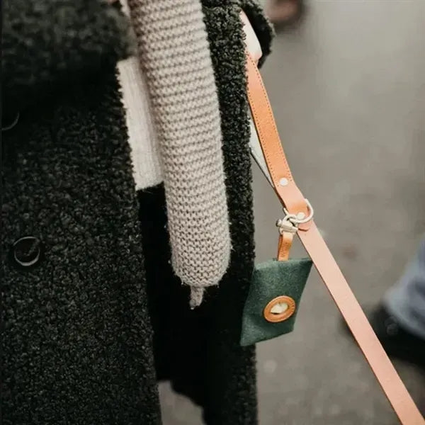 Felt Waste Bags Holder Dispenser With Poop