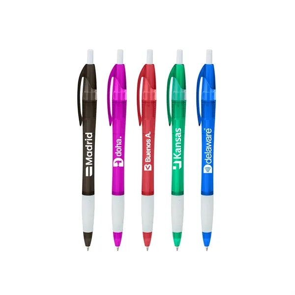 Slimster Translucent Gripped Click Pen