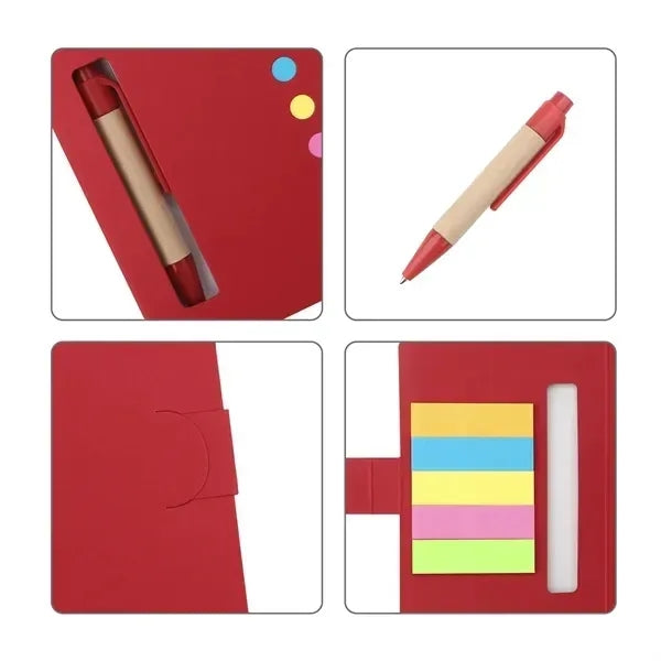 4"x3" Mini Notebook Jotter W/ Pen&Sticky Notes