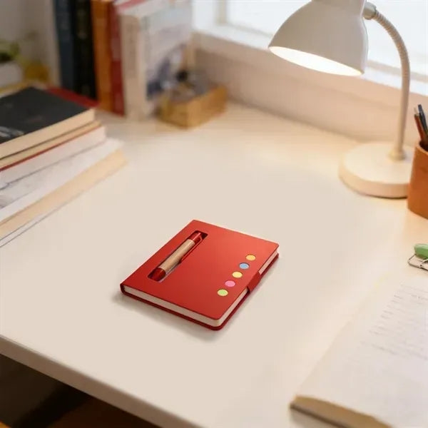 4"x3" Mini Notebook Jotter W/ Pen&Sticky Notes