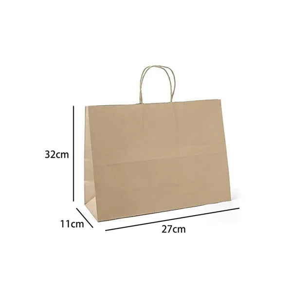 Classic White Landscape Kraft Paper Shopping Bag